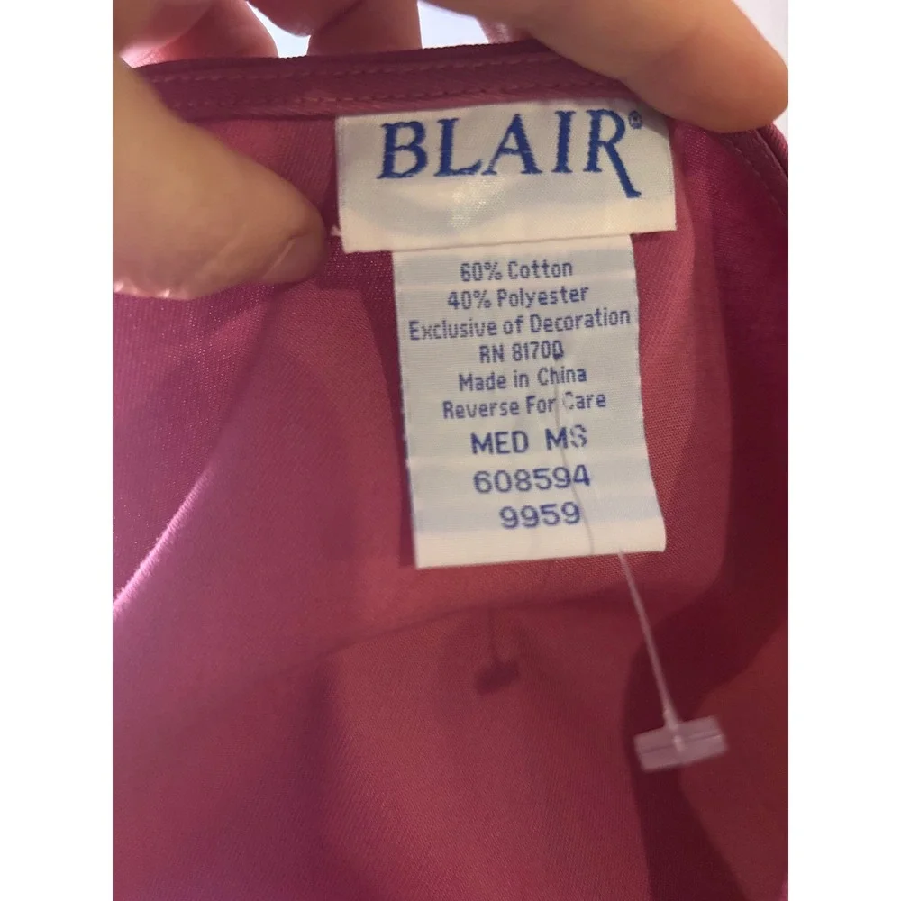 Blair Purple Embroidered Bird Sleeveless Dress Midi Length‎ Cotton Blend